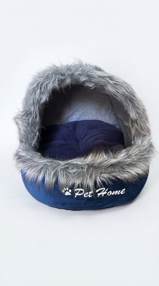 Lit douillet pour chat avec capuche