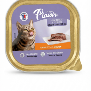 Aliment humide pour chat stérilisé en barquette Repas plaisir poulet - 100 g