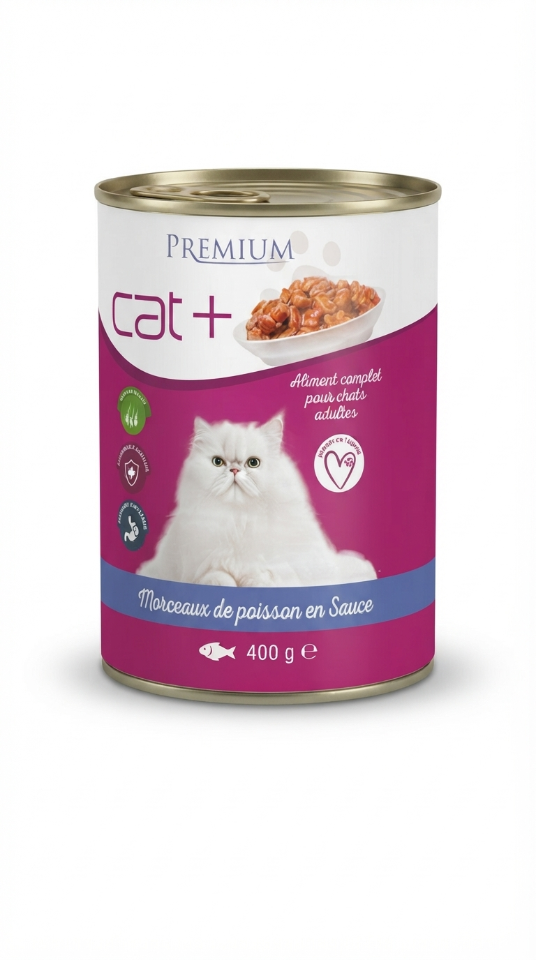 CAT PLUS — Bouchées en Sauce au Saumon 400 g