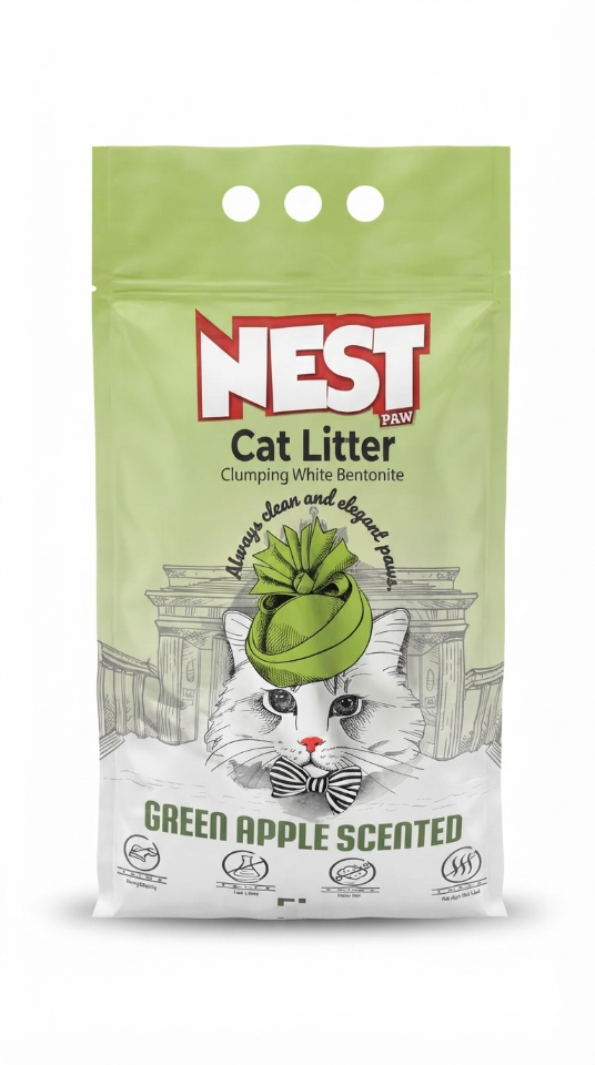 Litière pour chat parfumée au savon