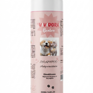 Shampoing Antiparasitaire Anti-Puces pour Chat et Chien vividora bonbon 400 ml