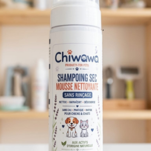 Shampoing Sec Mousse Nettoyante Sans Rinçage –Chien et Chat (200 ml)