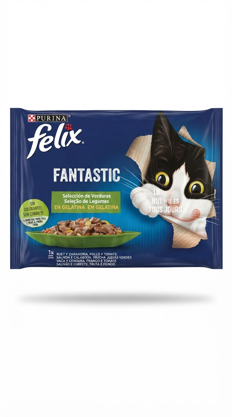 Purina Felix – Multipack Fantastic Selection en gelée avec légumes et légumineuses